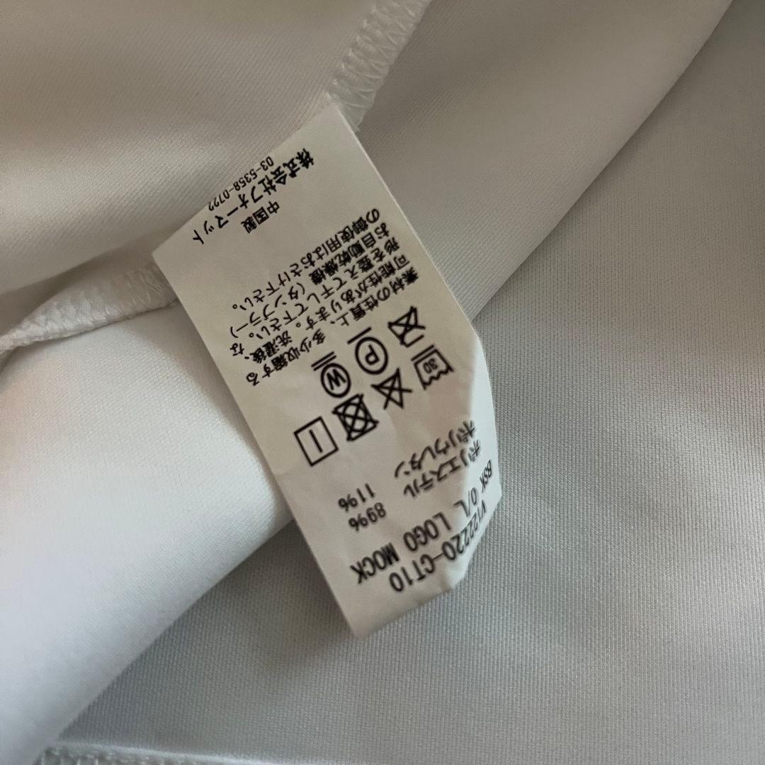 V12 ヴィトゥエルヴ モックネック　ハイネック　長袖シャツ　白　M ゴルフ