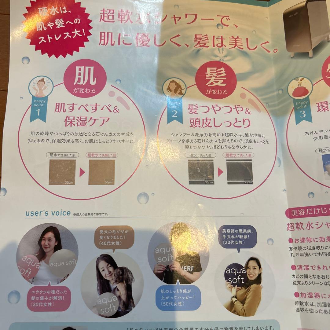 aqua soft シャワー用軟水器 AQ-S401とメンテナンス剤セット