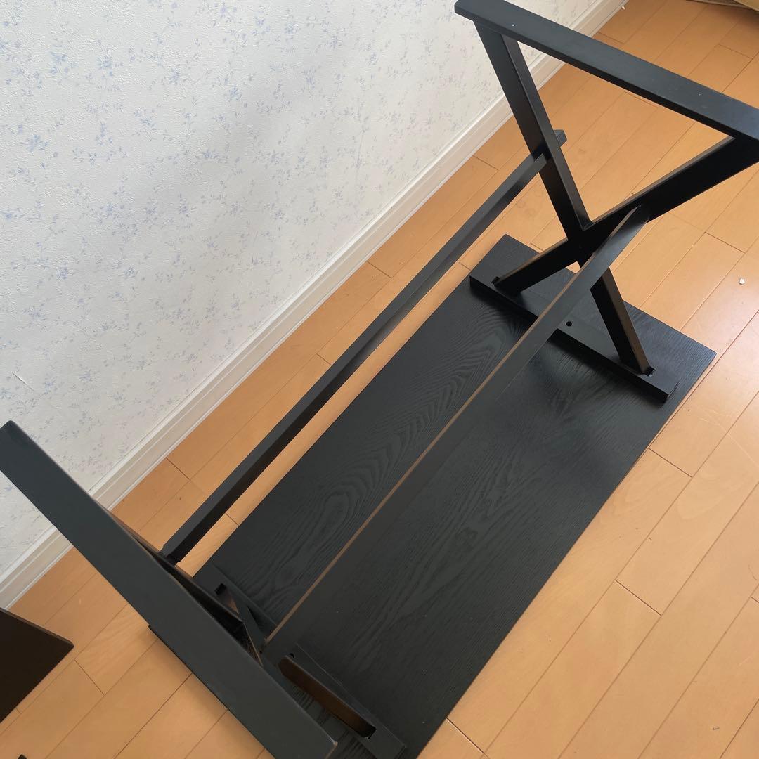 茶道具 組立式 立礼式 立礼卓 立礼棚 木製 黒塗 机 台 点茶 裏千家　喫架