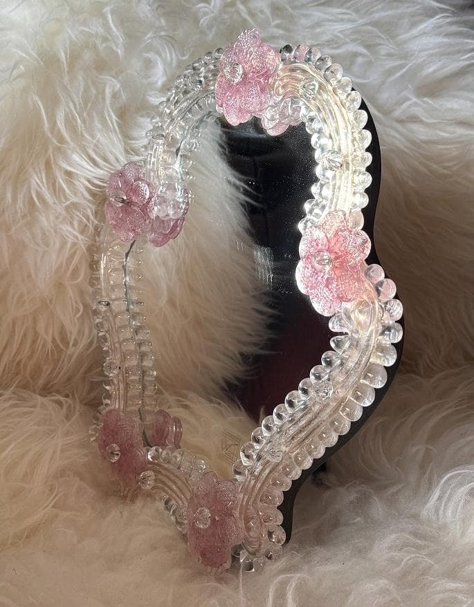 ムラーノガラス　＜Ｂ＞　壁掛け・スタンドミラー　ベネチアンガラス　イタリア