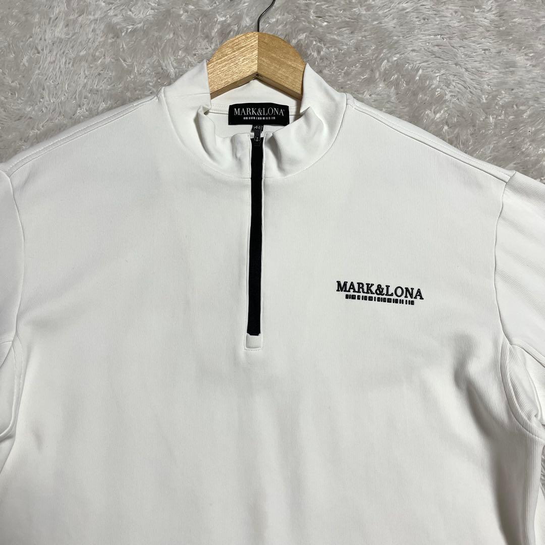 マークアンドロナ 長袖 ハーフジップ 48 ドローコード メンズ ゴルフウェア