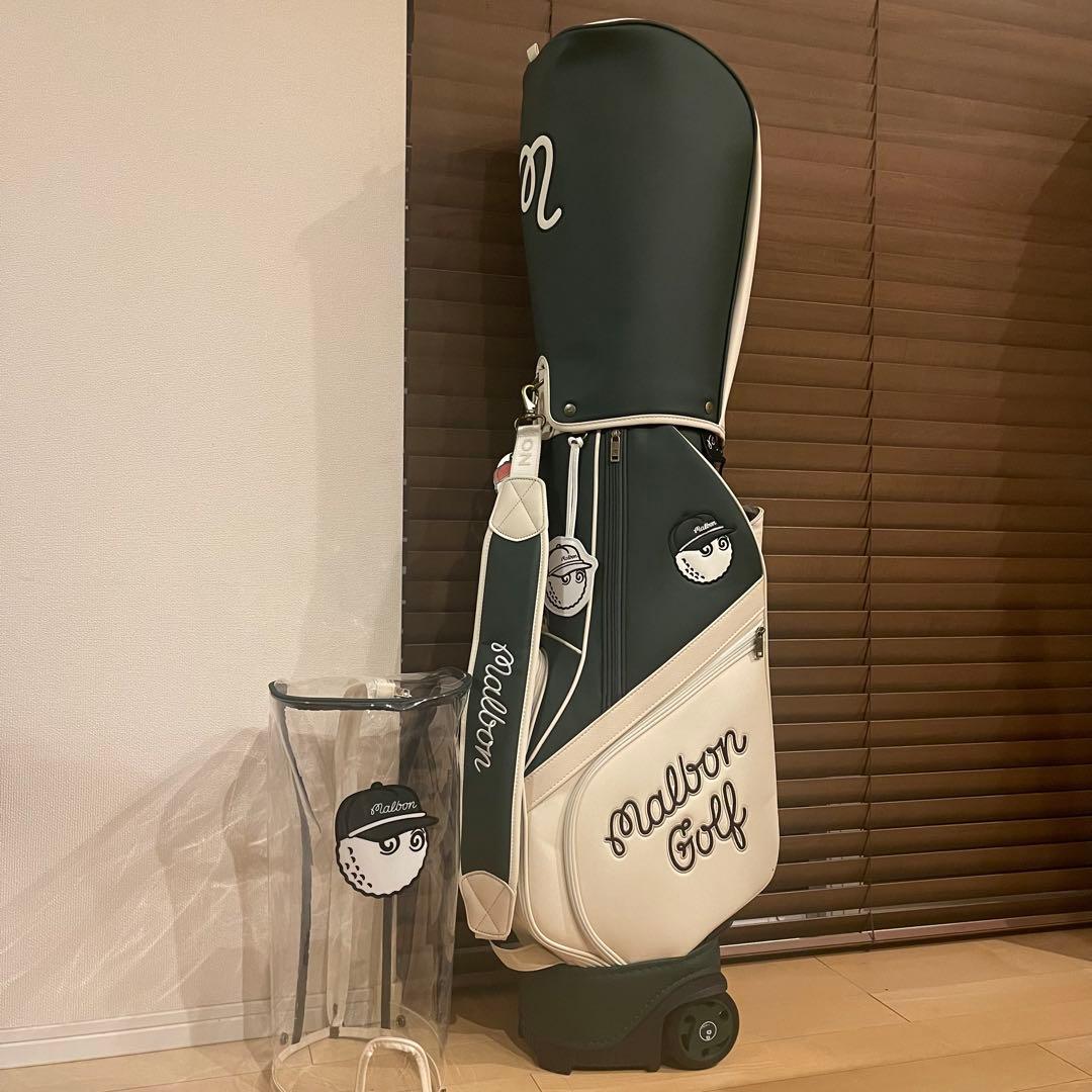 25新作 MALBON マルボンゴルフ キャスター付き キャディバッグ グリーン