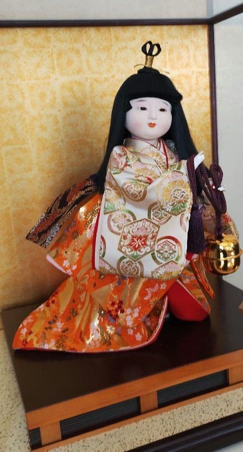 日本人形「古都」ガラスケース入り　　市松人形　わらべ人形　雛人形　12号