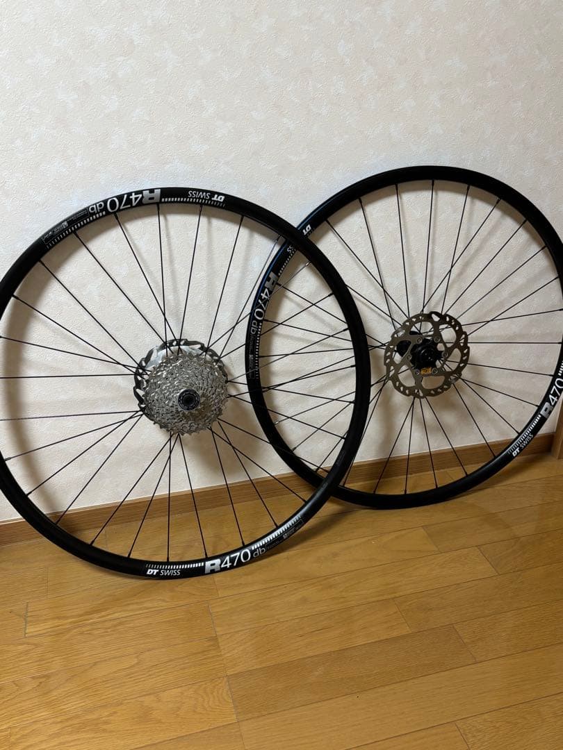DT SWISS R470 ホイール 105ブレーキローター&スプロケット付き