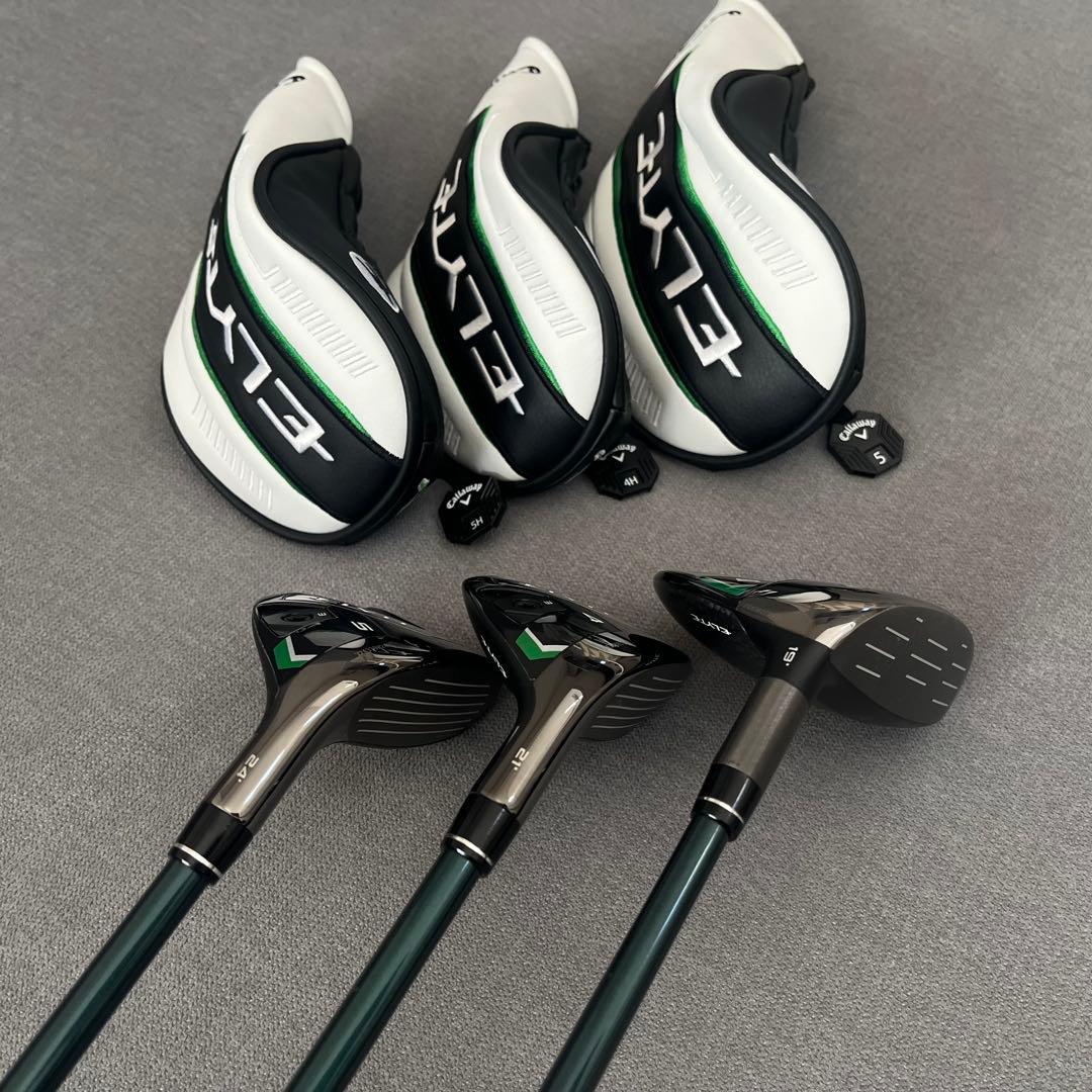 美品★ELYTE MAX FAST ３本セット 5FW.4UT.5UT カバー付