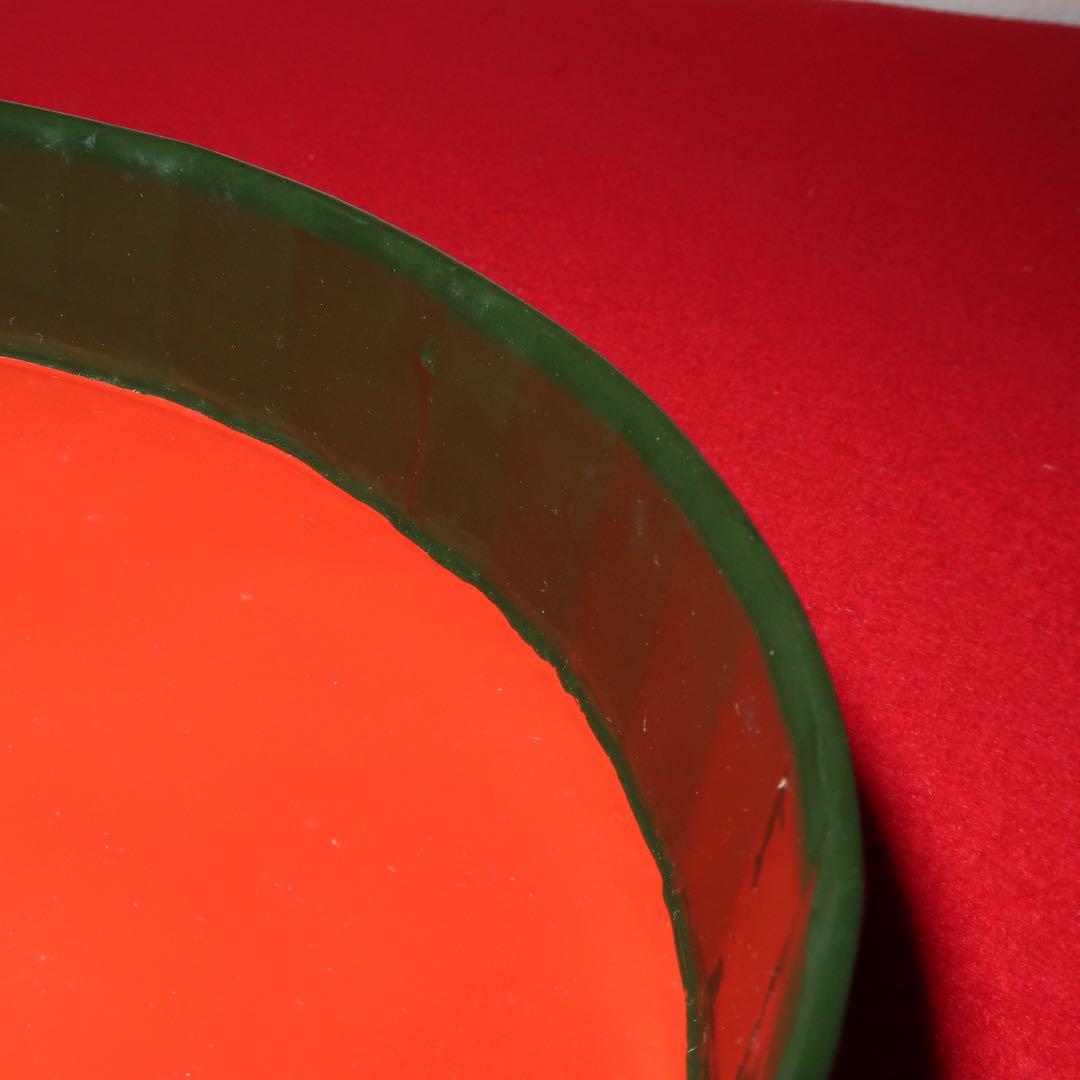 【茶道具】漆専堂作　青漆独楽形菓子器　表千家