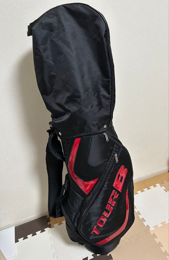 TOUR B キャディバッグ 黒/赤