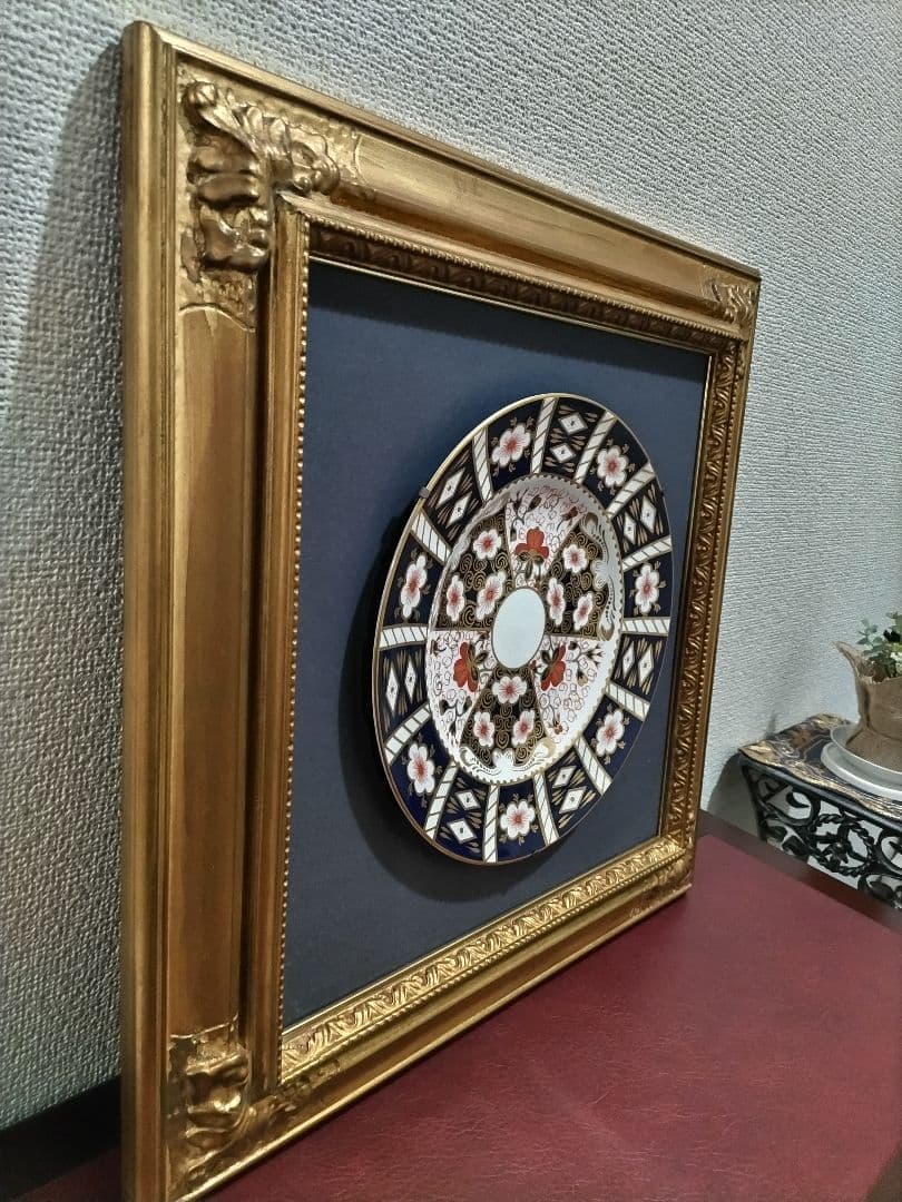  CROWN DERBY オールドイマリ2451プレート 大皿　額縁