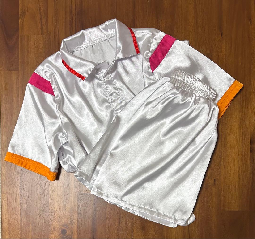 レディース　テニスユニフォーム　大きめサイズ　レトロ　長期保管品　光沢　サテン