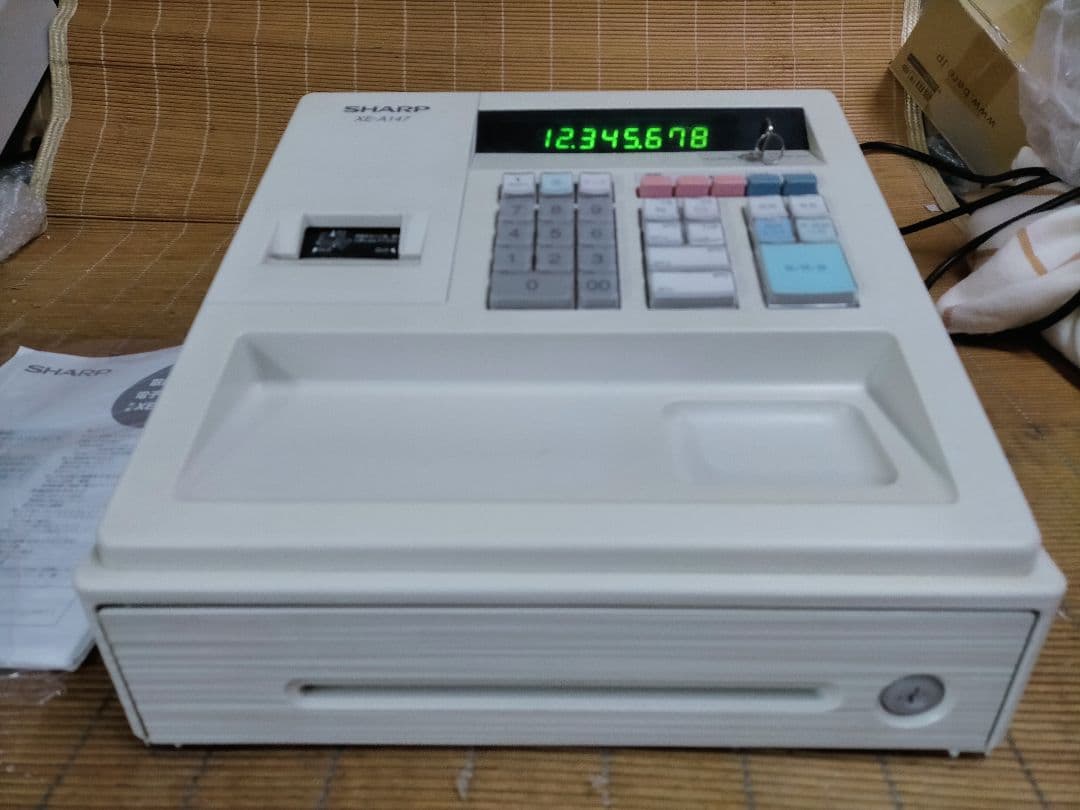 シャープレジスター　XE-A147　PC連携売上管理フル設定無料　090130