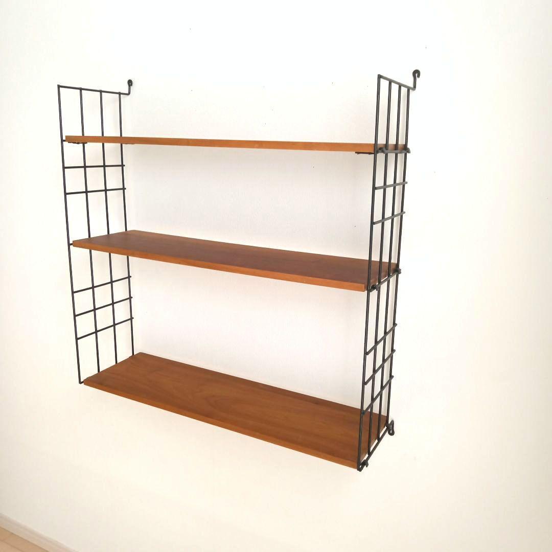 チーク材の3段シェルフ スウェーデン 北欧ヴィンテージ