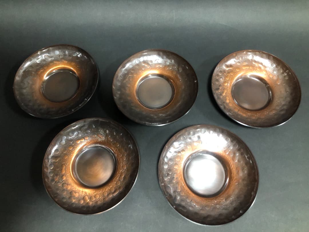 純銅茶器　 玉いぶし急須皿　星寛堂1点　夢お茶の間揃1点　2点セット