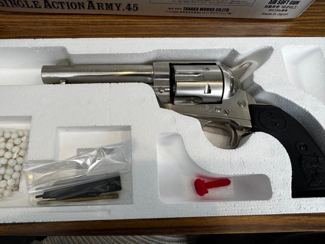 タナカ シングルアクションアーミー ニッケルフィニッシュ SAA