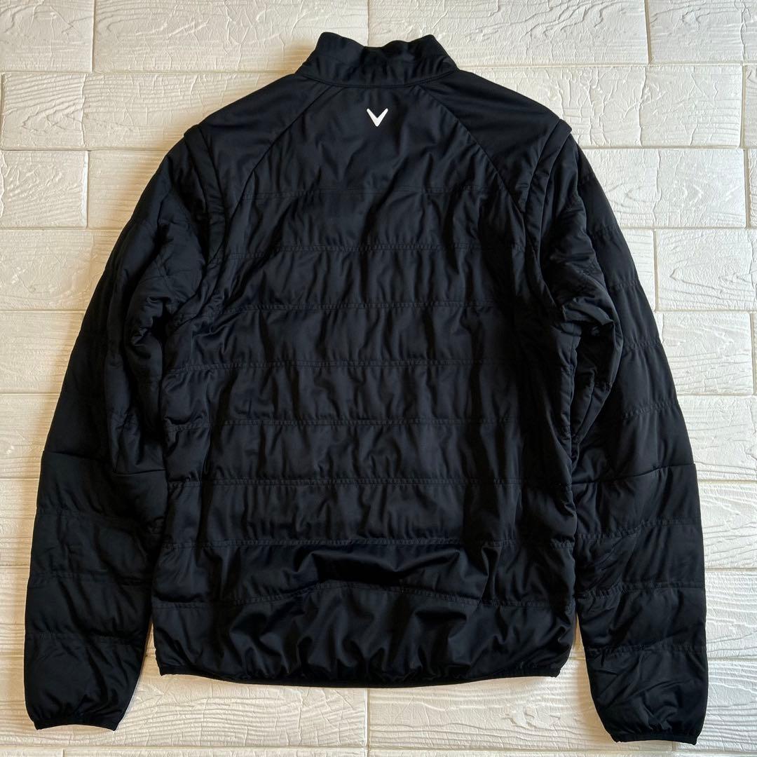 美品 Callaway ブラック 中綿 2way ジャケット 軽量 ダブルジップ