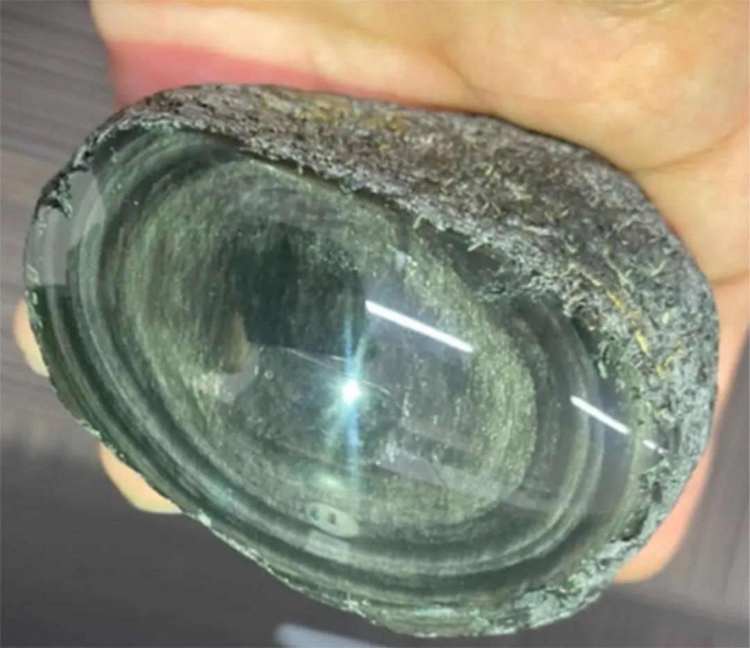 研磨済　十勝石玲瓏　マホガニーオブシディアン　シルバー系ゴールドシラー