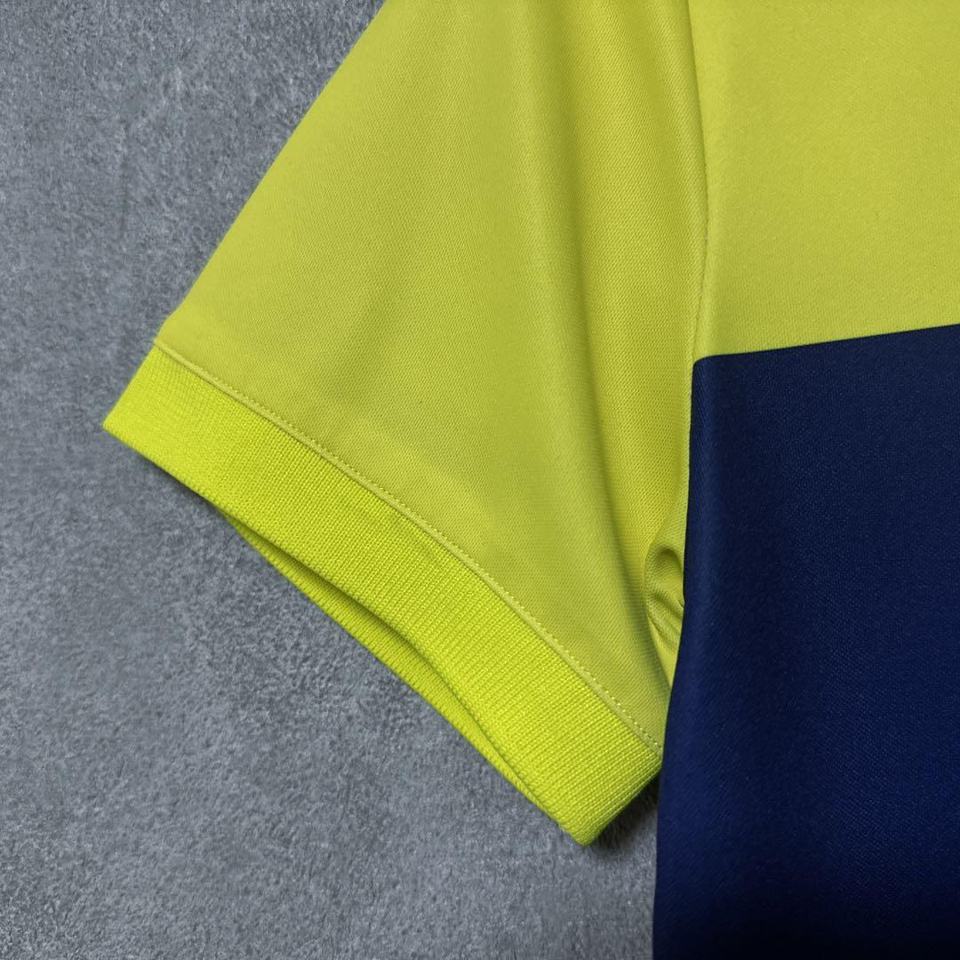 V12 ヴィトゥエルヴ ビッグ ロゴ ポロシャツ ネイビー イエロー 1
