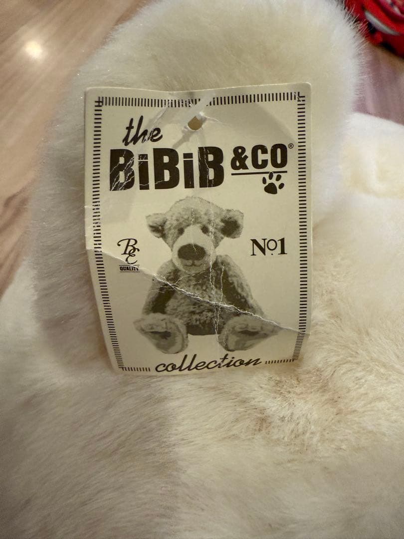 【タグあり】BiBiB&Co社　ポーラーベア　ホッキョクグマ ぬいぐるみ剥製風