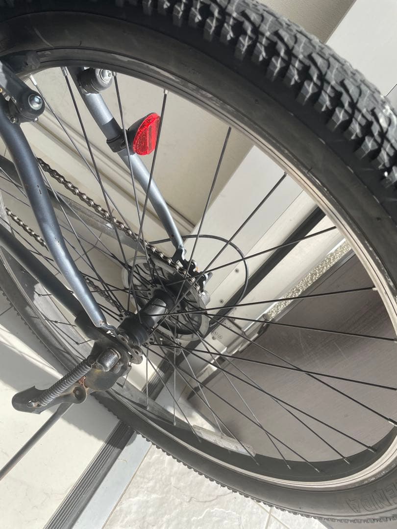 ジャンク　引き取り限定　自転車　splendide グレー　27 KENDA