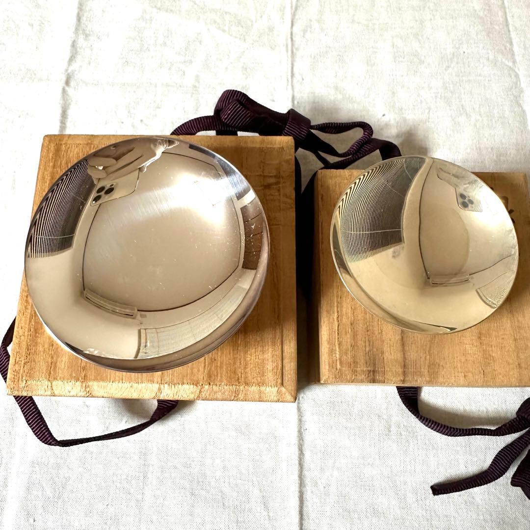 純銀盃2点セット 純銀杯 桐箱リボン付き