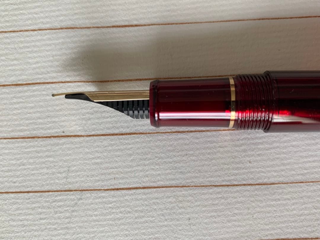 プラチナ 3776 ボルドー 万年筆 14K