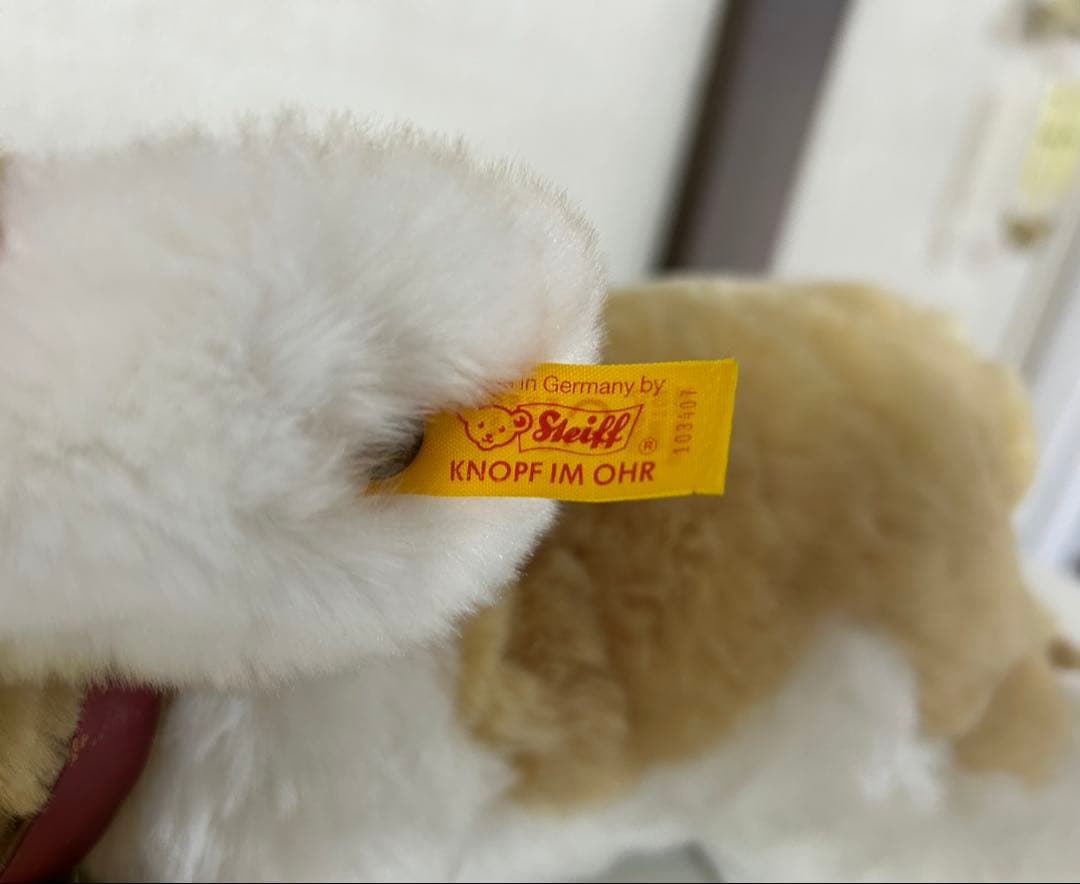 シュタイフ牛のぬいぐるみ 103407ドイツ製 KNOPF IM OHRタグ付き