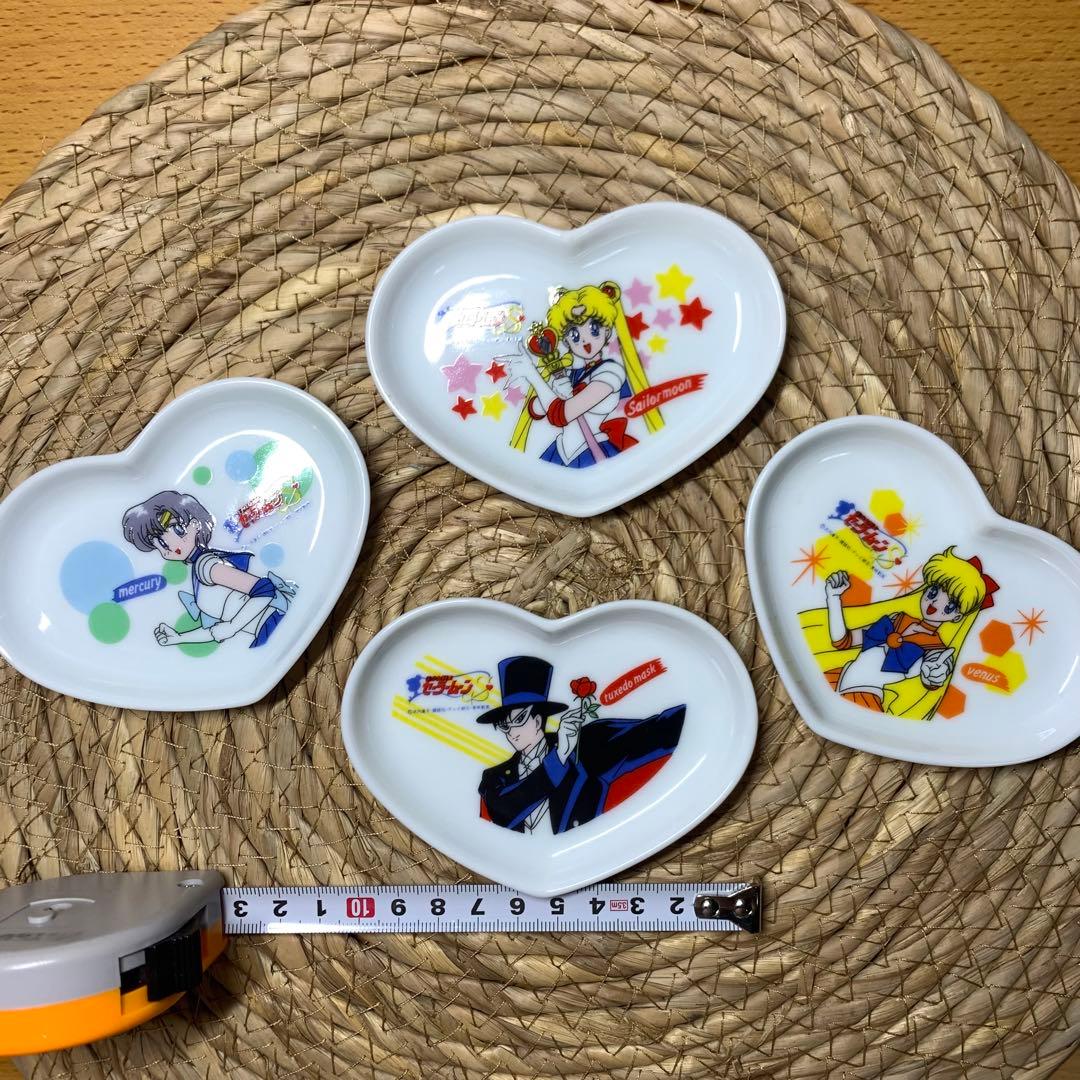 セーラームーン ハート型豆皿とスプーンセット