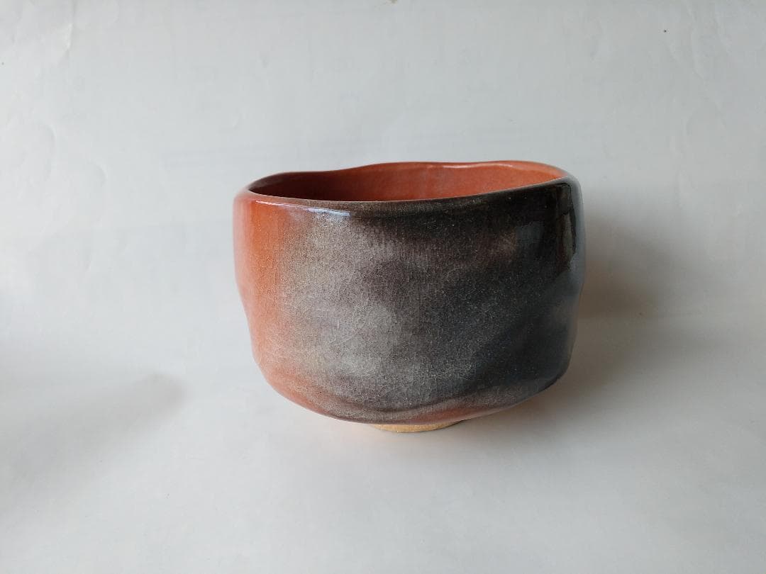 桂窯 檜垣崇楽 作 大徳寺 小堀明堂 書付 銘『明月』赤茶碗 共箱 共布 新品