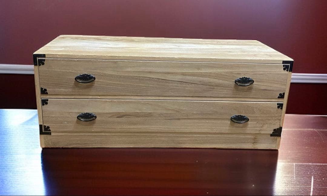 桐箪笥　桐だんす　着物たんす　和箪笥　二段　和モダン