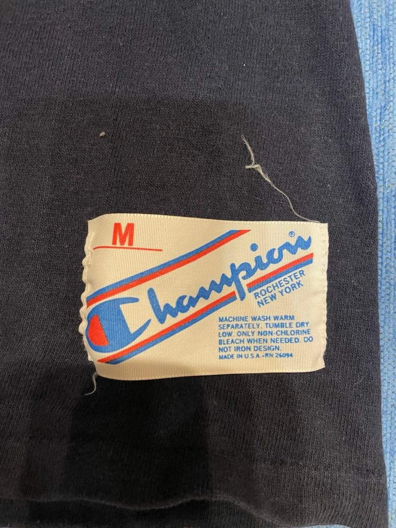 ビンテージ　チャンピオン　トリコタグ後期　フットボールT 3段プリント