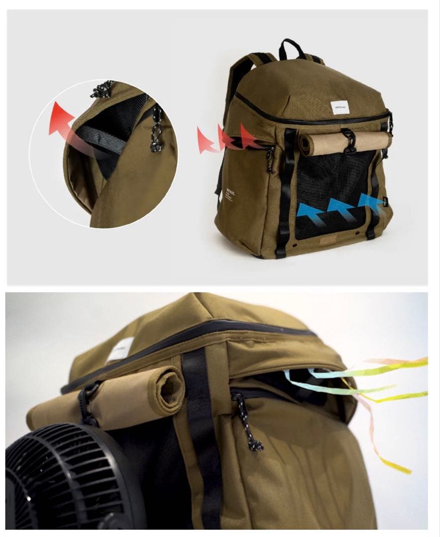 Sputnik バックパックキャリーカーキグリーン
