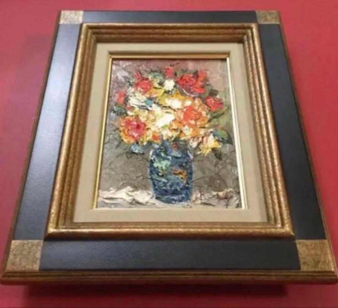 絵画・額縁・油絵・渡部ひでき・薔薇・SM・美術品・インテリア・雑貨・新品未使用