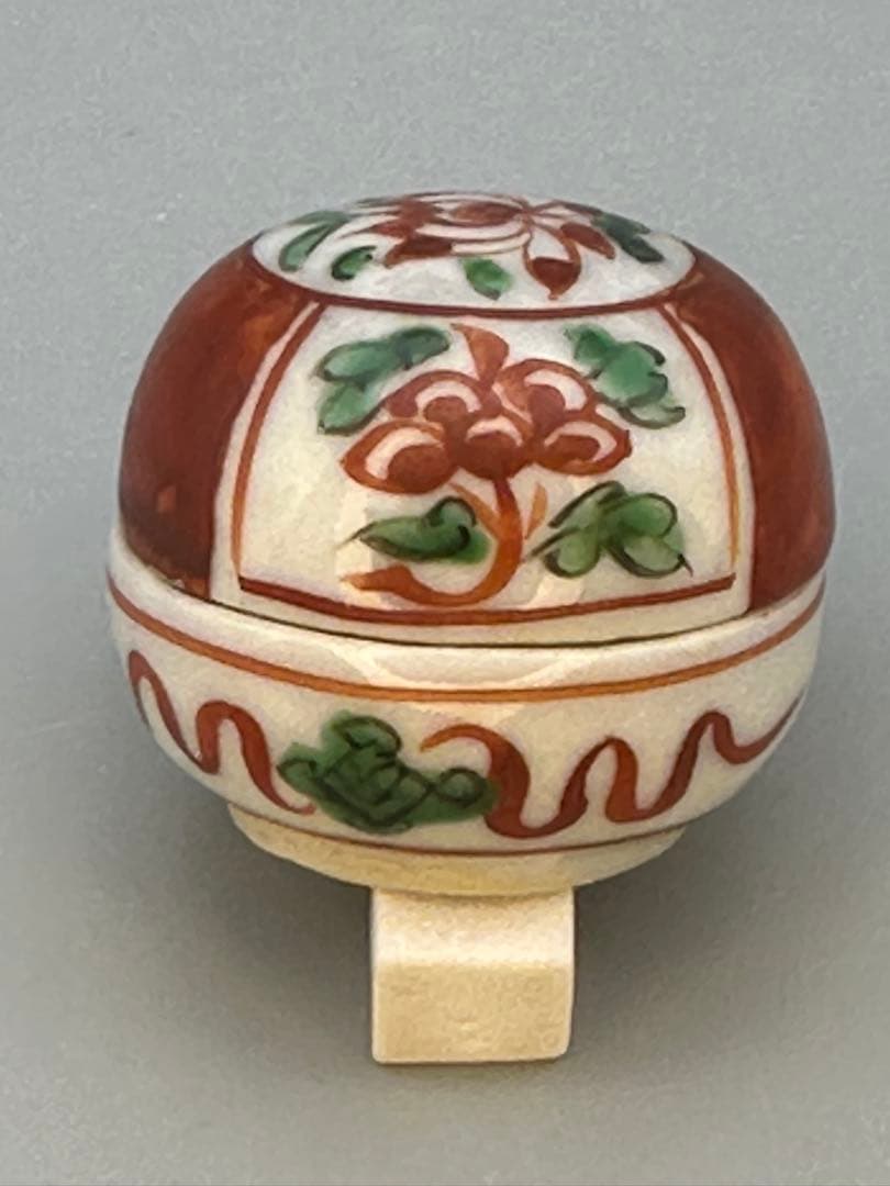 茶道具　香合　川瀬竹春　赤呉須