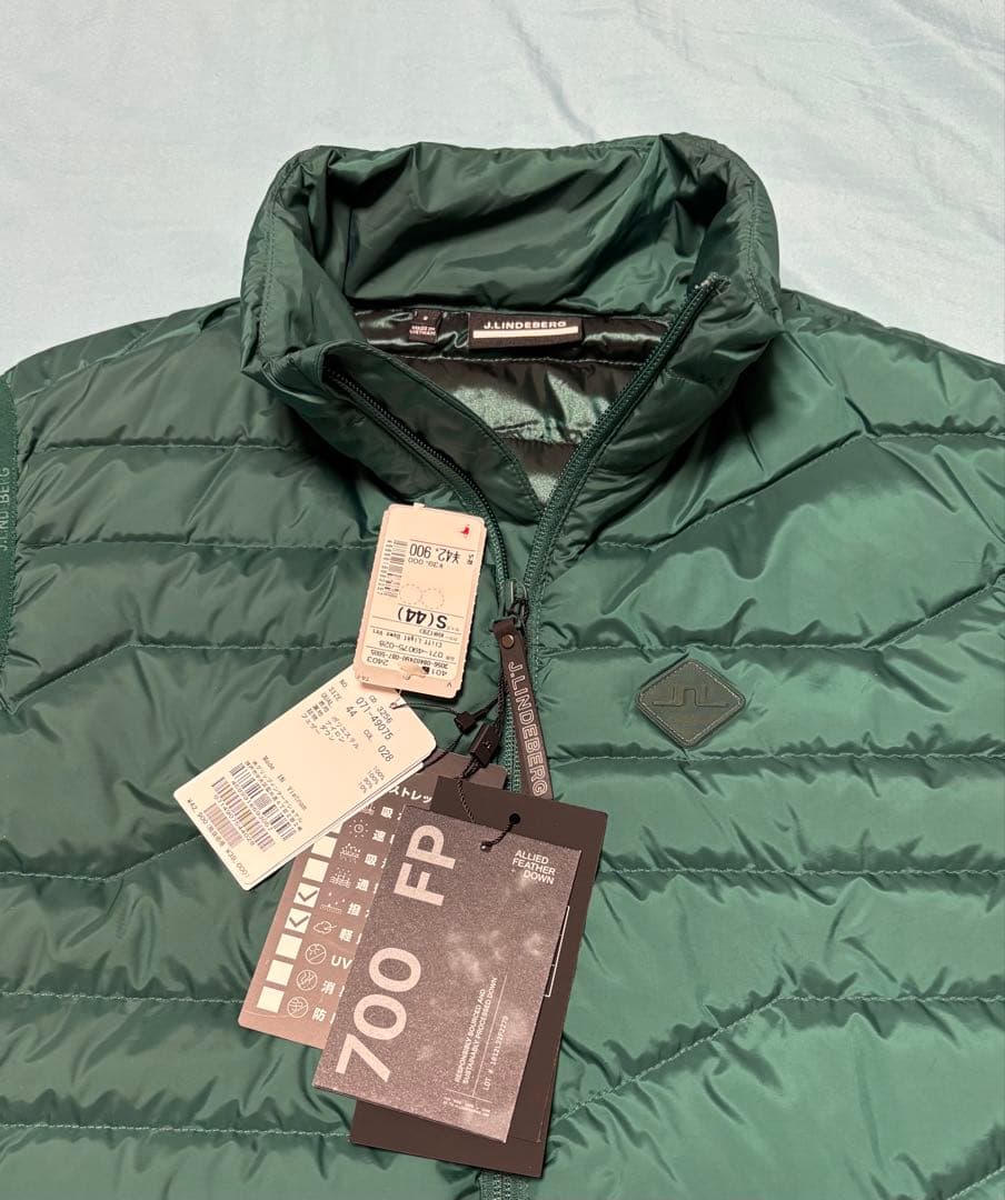 J.LINDEBERG J リンドバーグ ダウンベスト グリーン S(M相当)