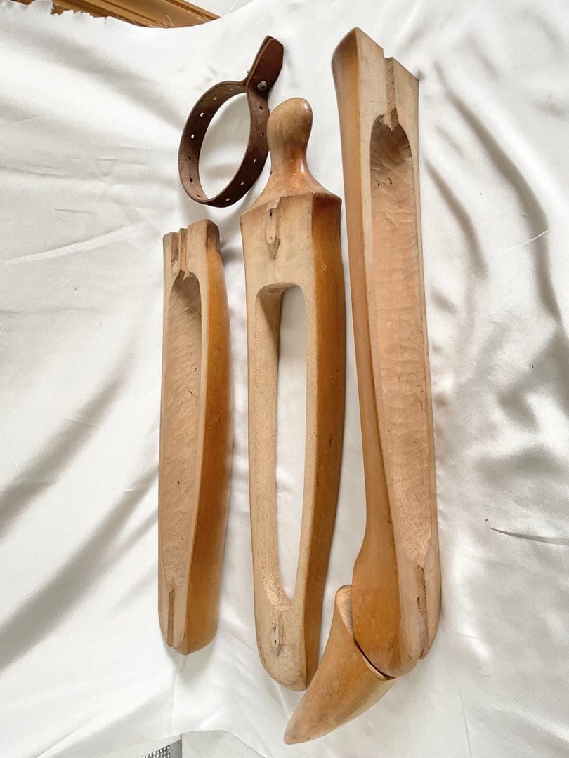 希少！古い木製「ブーツ・キーパー/」ストレッチャー」左足用