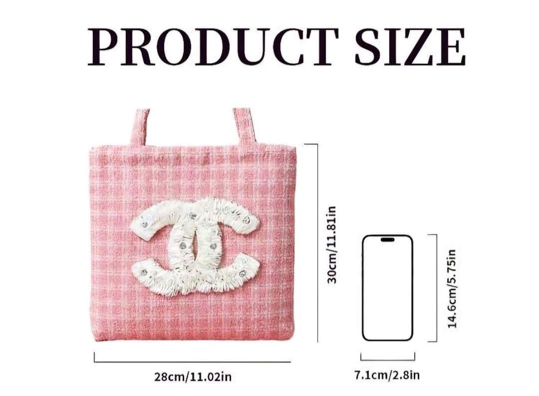 広夢CHANEL ノベルティ トートバッグ ピンク ツイード ビッグココ