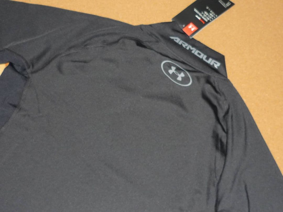 残少 XL アンダーアーマー 黒 コンプレッション 半袖 モック ゴルフ 野球