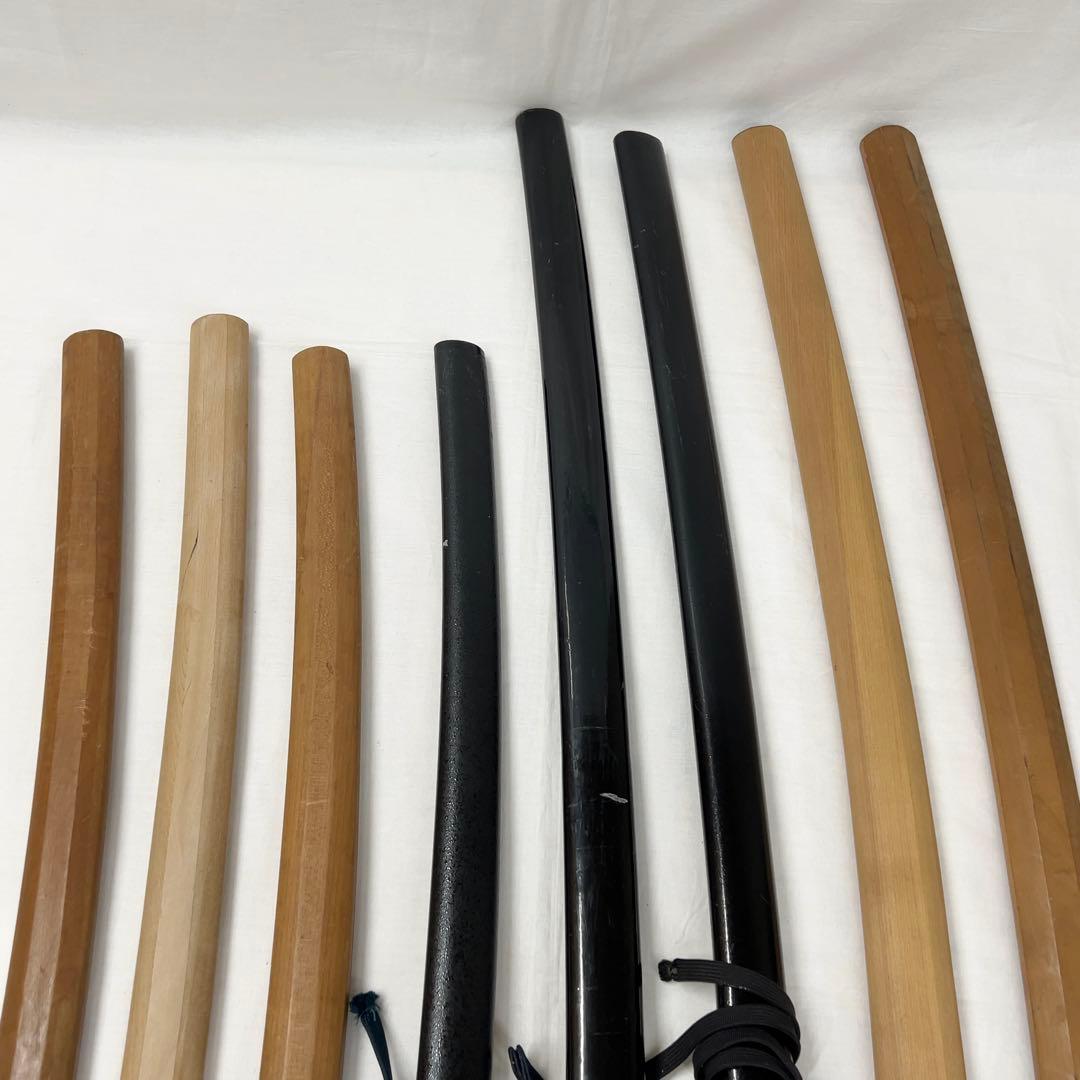 【傷あり】模造刀 8本 まとめ 透かし鍔 樋入り 太刀 脇差 白鞘