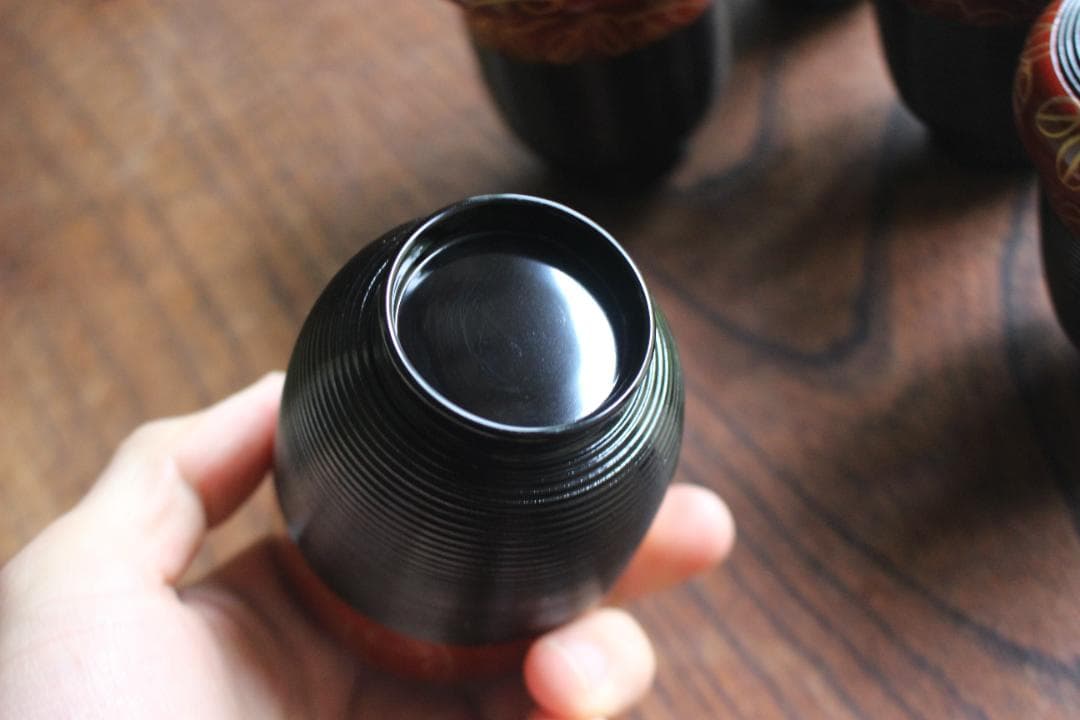 Green❤︎さま専用！優美な萩蒔絵の映える小吸物椀５点（検輪島塗懐石道具小椀