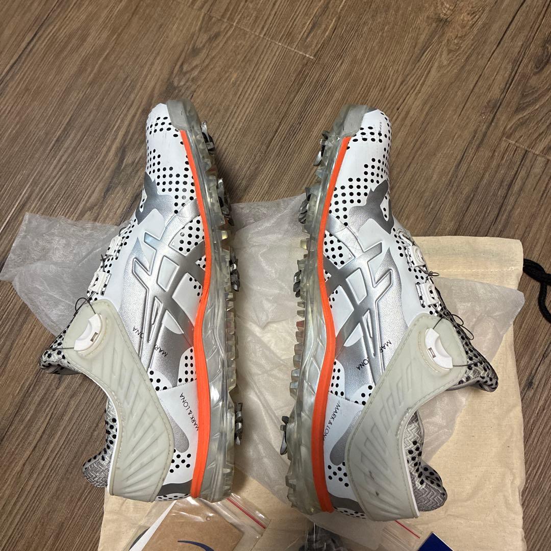 MARK & LONA ASICS コラボ ゴルフシューズ 白✖️シルバー26cm