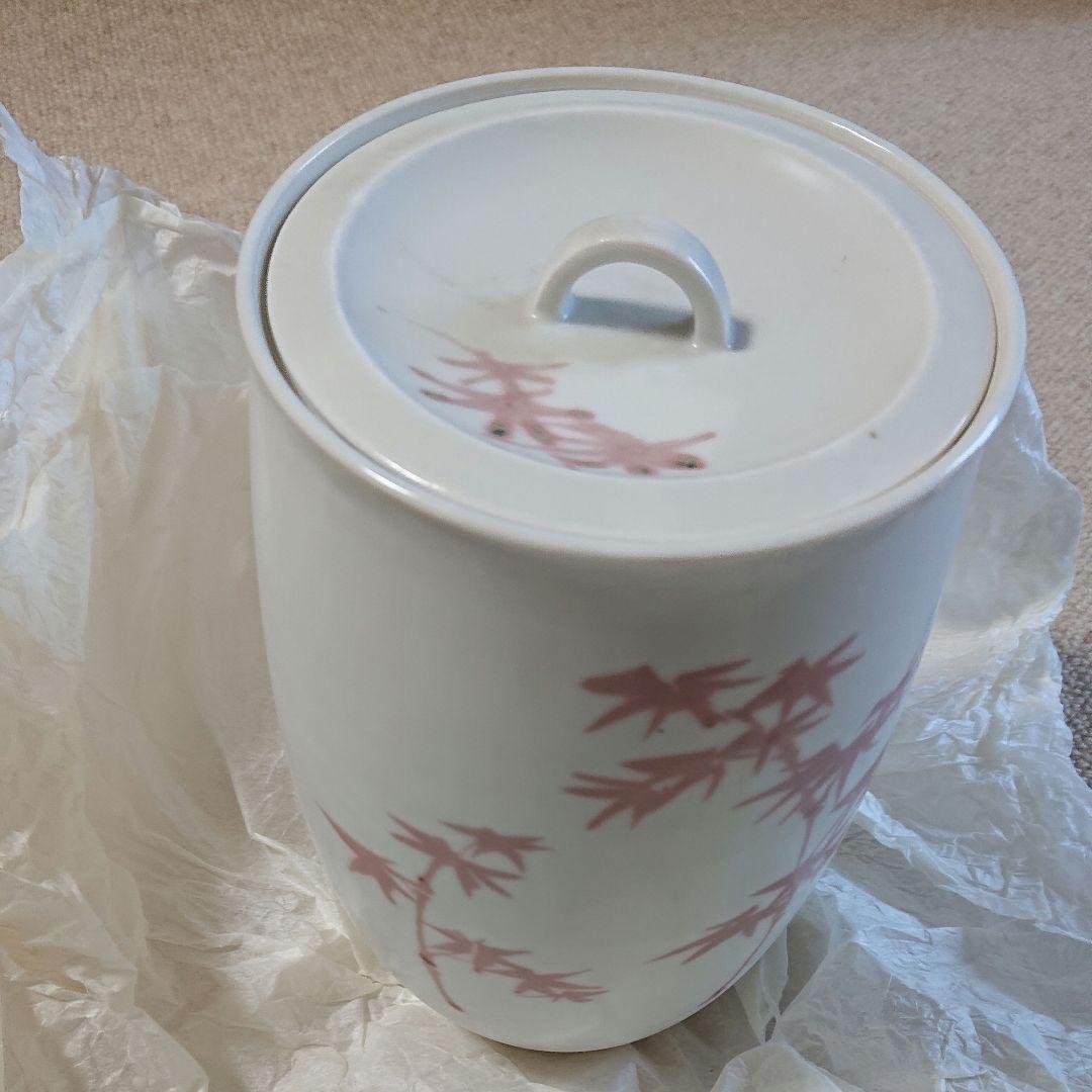 水指 釉裏紅花紋 一位窯 田中一晃 氏作 共箱入