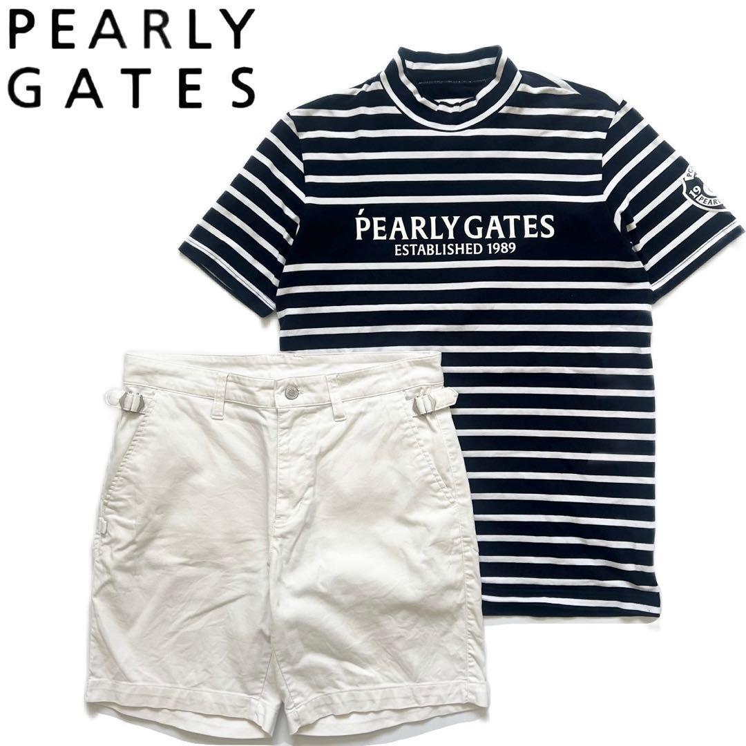 Pearly gates パーリーゲイツ　セットアップ　ボーダー　メンズ　ロゴ