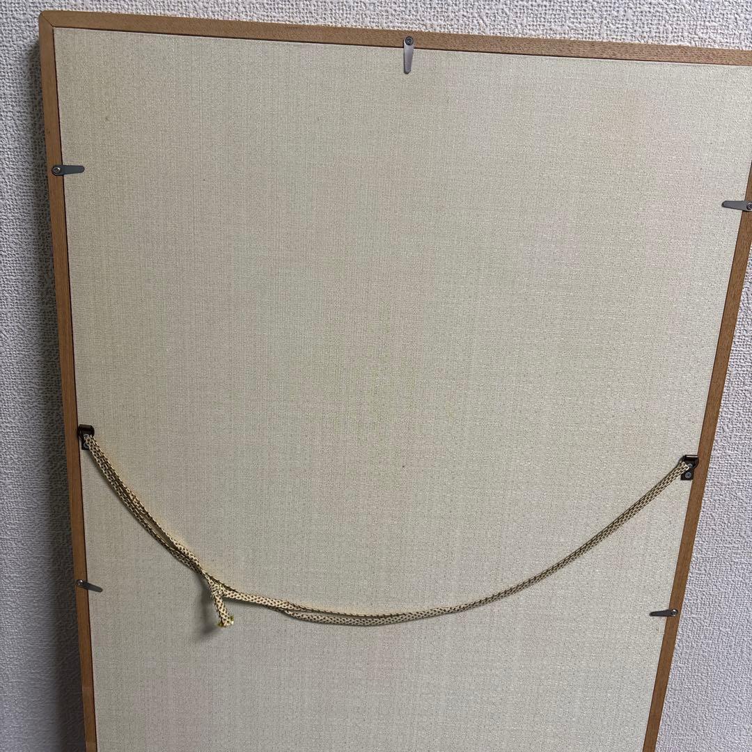 エッチング　人物画　作品　額装あり　無名作家