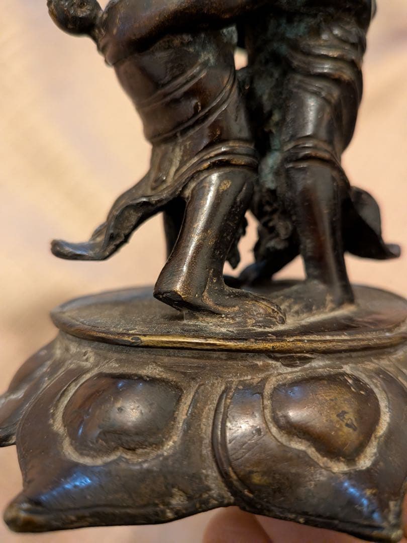 抱き合うインド神、ガネーシャのカップル、アンティーク