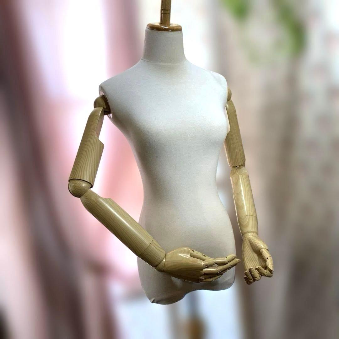 布製 トルソー マネキン 木製 猫足 スタンド付き