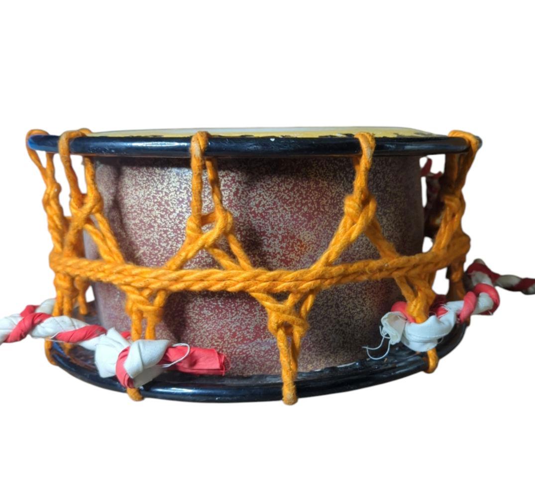 【希少】 締太鼓 紐締め バチ 2組 平太鼓 和太鼓 34.5cm