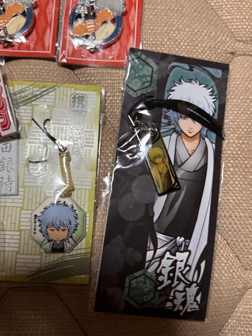 銀魂 坂田銀時　缶バッチ　キーホルダー