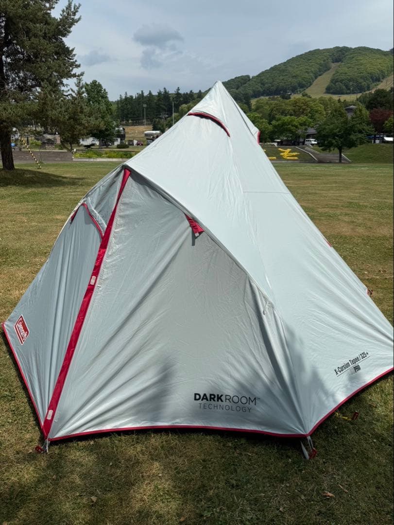 コールマン　ティピー　テント　夏用寝袋2つ,LEDライト,サキュレーター付き