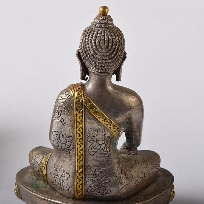 仏教美術　古銅塗金　チベット仏　仏像　置物　V　7815