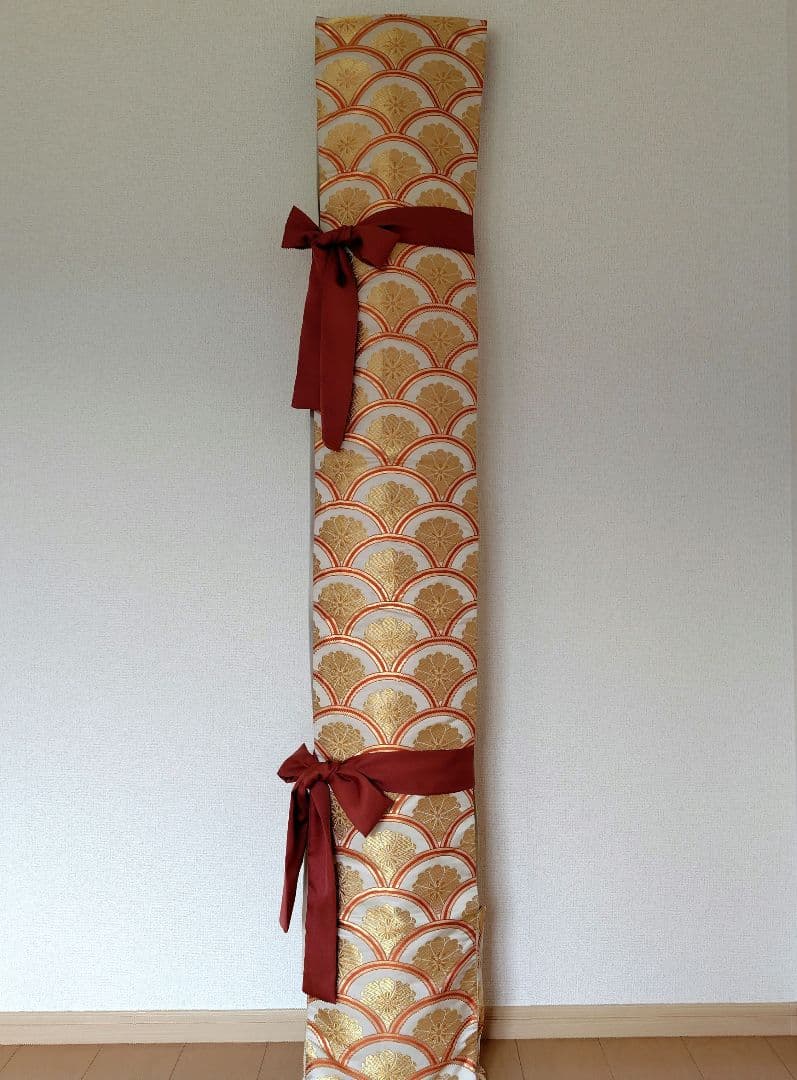 お琴カバー【菊】着物帯 ゆたん油単ハンドメイド 和楽器 正絹 袋帯 生田流山田流