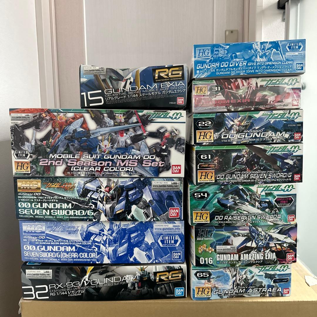 ガンプラまとめ売り　ダブルオークリアカラー　MGRGHG